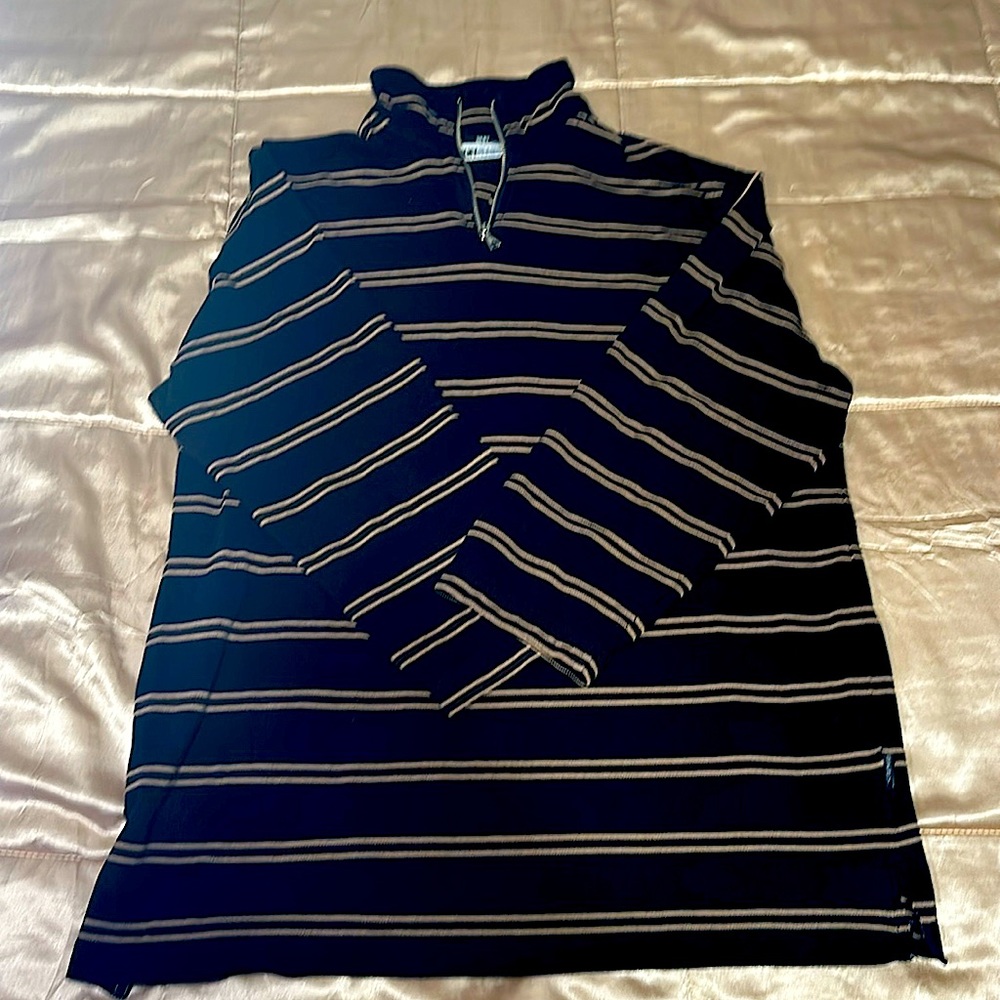 DKNY Jeans Men’s Throwover Sweater with Zipper.